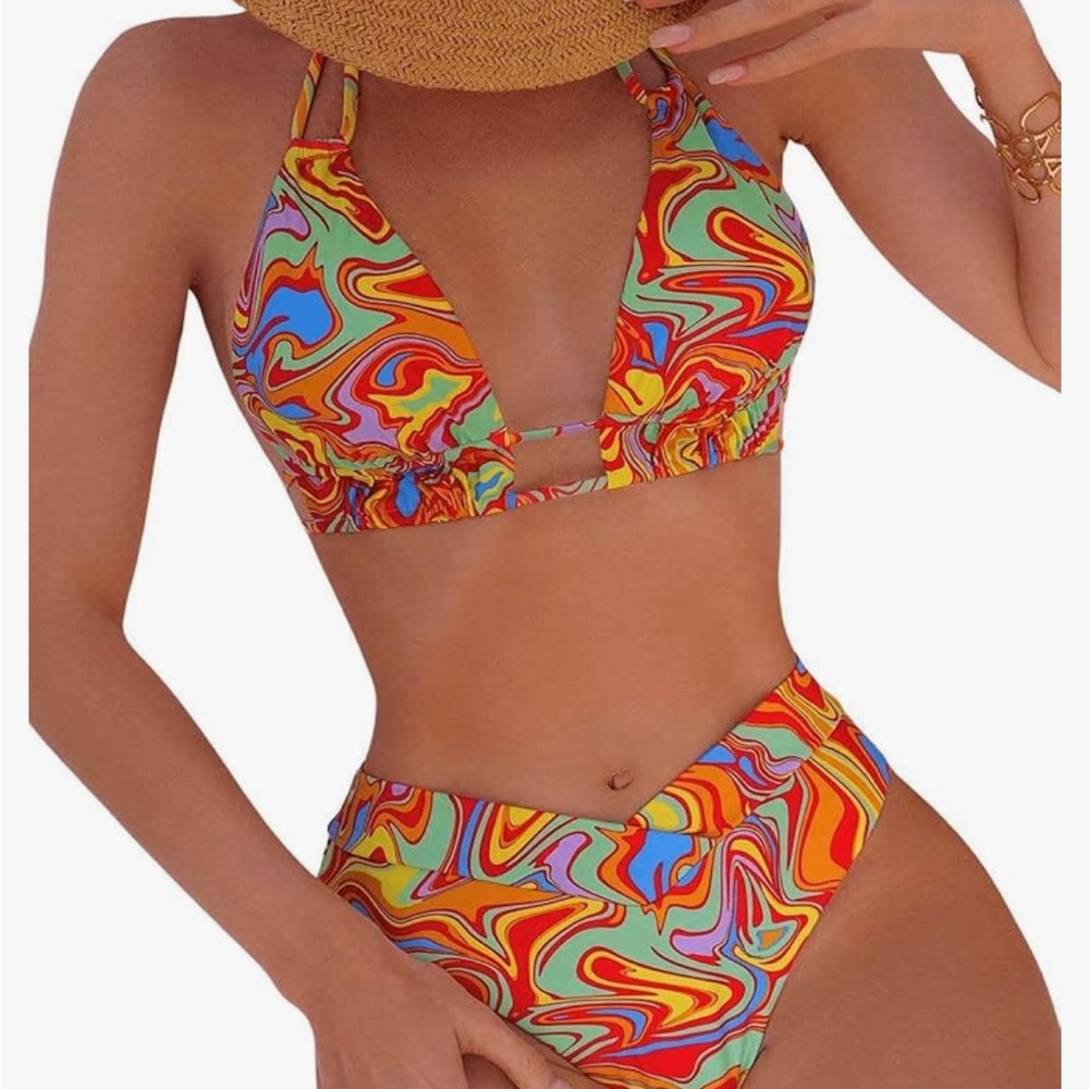 Colorful Swirl Bikini Set